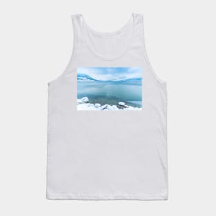 Fresh Snow on Lake and Mountains Tank Top